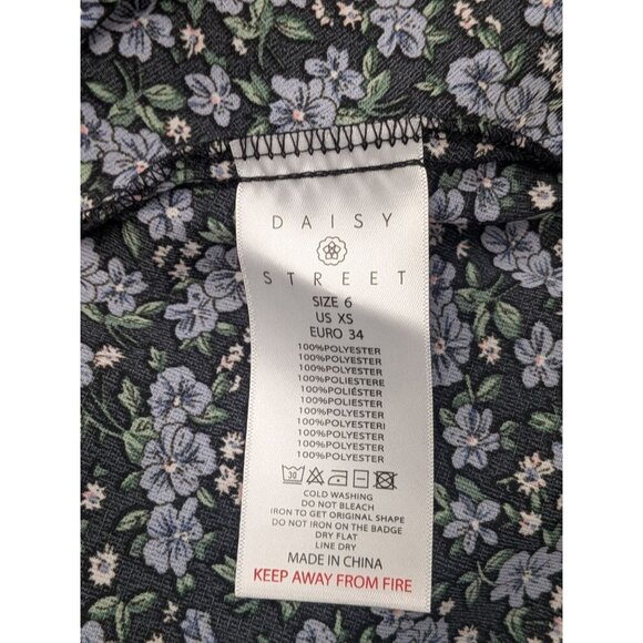 Daisy Street Floral Ditsy Dress Size XS Button Up Prairie Peter Pan Collar Retro - Picture 13 of 13
